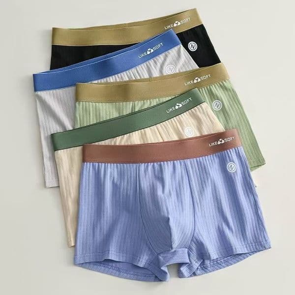 Men's Plus Size Boxer Briefs for Men, Trendy Breathable Youth Thongs and Shorts, Lightweight
