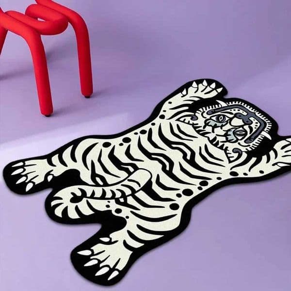 Cartoon Shaped Tiger Carpet Living Room Childrens Bedroom Bedside Rugs Home Decor Non-Slip Kitchen Balcony Floor Mats T260512