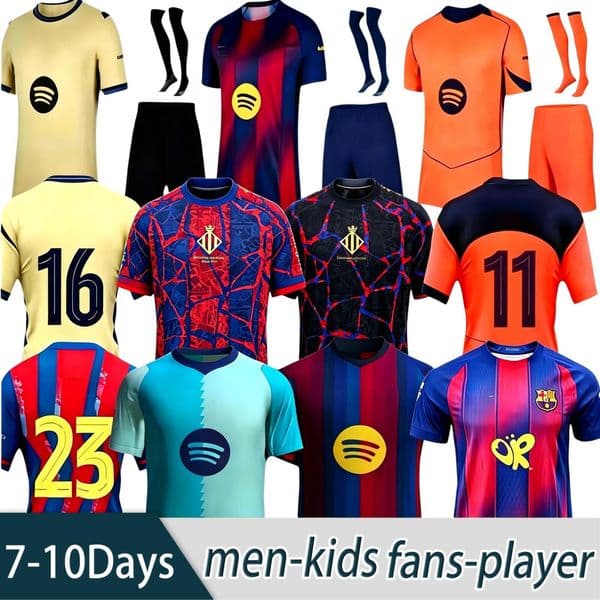 Barcelona 2026 soccer jersey home away third LAMINE YAMAL Lewan dowski Jerseys GAVI Raphinha FERRAN F DE JONG 25 26 27 Football Shirt Player Fans TOP Men Kids