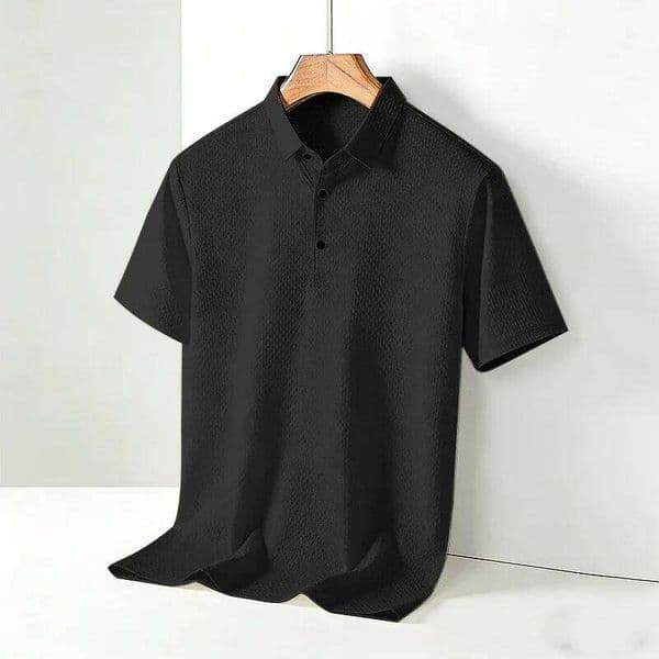 2026 New Men's Ice Silk Polo Lightweight Quick Dry Short Sleeve Shirt for Business Daily Casual Wear Comfortable Male Tops J260513