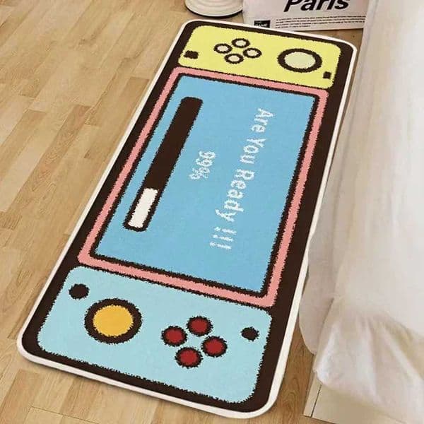 VIKAMA Trendy Fun Printed Rug Imitation Cashmere Absorbent Non-slip Bedside Pad Home Decoration Easy to clean T260512