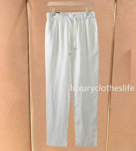 Designer Pants Men Summer Linen Straight Business Pants Men's Casual Pants L1289