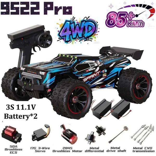 1:16 WLtoys 9522 pro Professional Racing 85 Km/h 4WD Brushless Remote Control Vehicle Road-Off-Road Drifting Type Rc Car 26L0513
