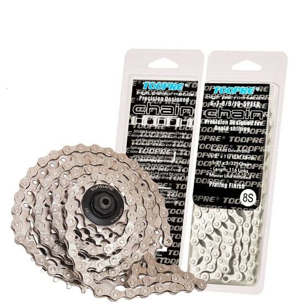 Bike Bicycle Chain 6 7 8 9 10 11 12 Speed Velocidade Electroplated Silver Mountain Road MTB Chains Part 116 Links 260513