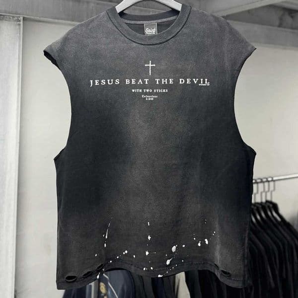Yao Fashion Casual Vest Men Clothing Streetwear HipHop Oversize Loose Vintage Washed Sveless Tank For Men L260508