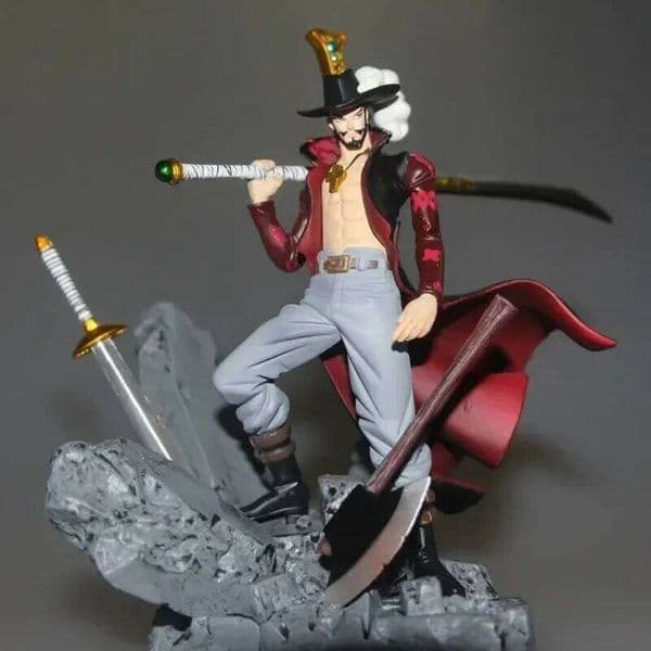 15CM ONE PIECE Anime Figures Eagle eye Dracule Mihawk Top War PVC Action Figure Model Toys Ornaments Doll Fans Gifts J260513