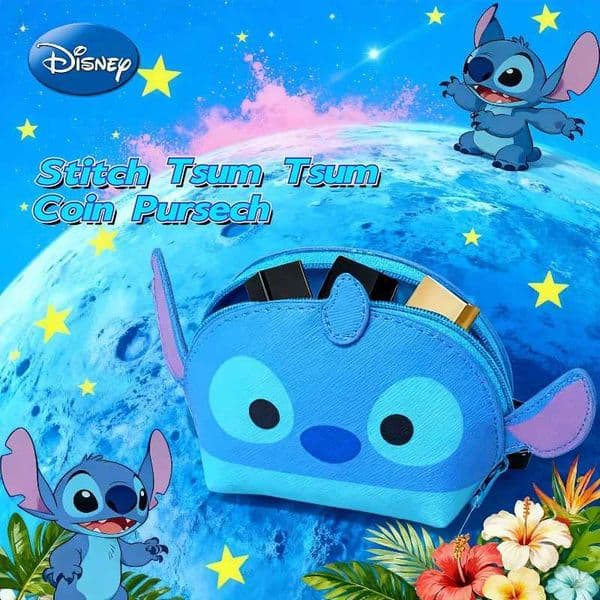 1PC Stitch Coin Purse Officially Licensed Compact Wallet Halloween Christmas Travel Accessory Portable Storag L2605135KRY