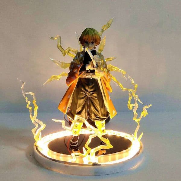 Demon Slayer Action Anime Figures Kimetsu no Yaiba Agatsuma Zenitsu Night Lights Led Set Figurine Toys for Children Model J260513