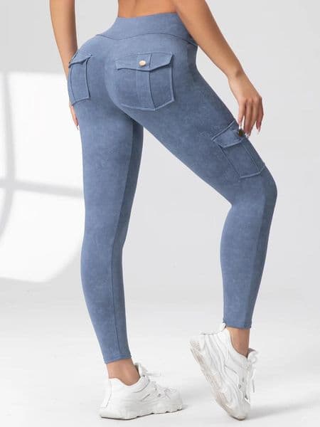 Women's Leggings 1PCS Work Pocket Women Elastic BuLifting Fitness Tights 2026 Athletic Pants Fashion Streetwear