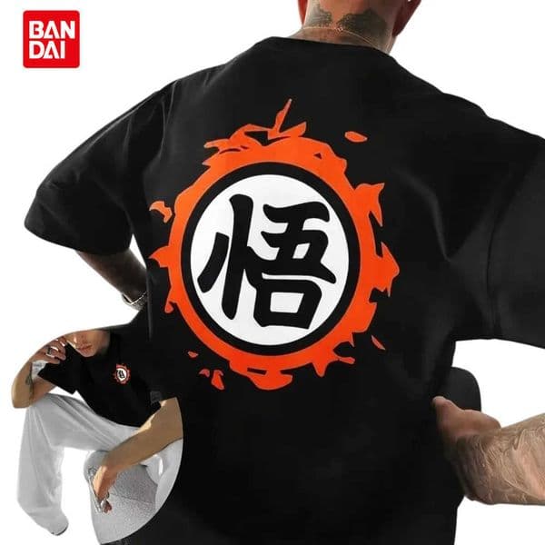 Summer Dragon Ball Retro High Quality Cotton Mens T-shirt Oversized Son Gohan Printed Unisex Childrens Casual Shirt L260513GFD3