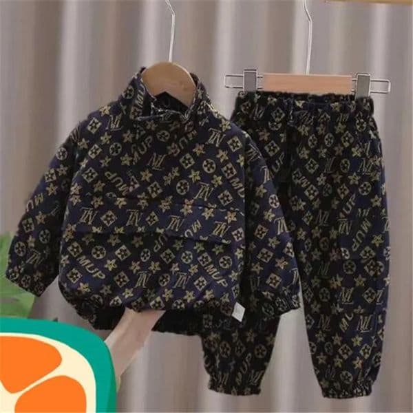 Designer 2026 Children Clothing Sets Boy Girl Clothes Boutique Toddler Baby Outfits baby Fashion Print Splicing Coats And Pants Baby Kids Bebes Jogging Suits