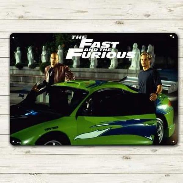 The Fast And Furious Movie Metal Poster Tin Sign 20x30cm Plaque -aluminum T260512ZU17