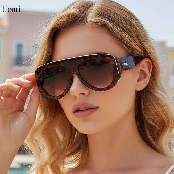 Vintage Pilot Women Sunglasses For Men Luxury Black Orange Sun Glasses Shades UV400 Eyewear 26L0513