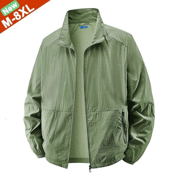6XL 7XL 8XL Summer Jackets Men Windbreaker Coats Sports Sunscreen Clothing Men Free Ship Ultrathin Fishing Wearing Man Plus Size 260513