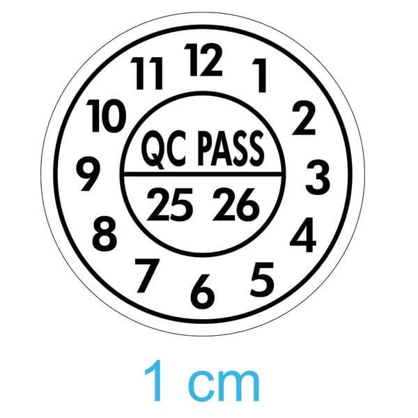 160pcs 1cm PASS Expire Date Sticker Brittle Paper Warranty Void Label Repair Valid Year Month Tamper Evident Security Seal 260506