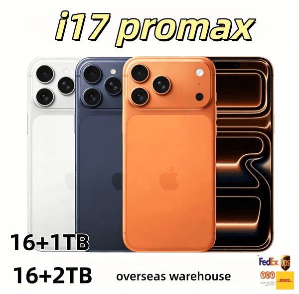 I17promax Smartphone Unlocked Phone 16+2TB Dual SIM Gaming Phone Metal Frame Facial Recognition High-definition Touch Screen