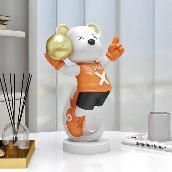 Resin Bear Statue Creative Animal Landing Sculptures Morden Art Table Figurines for Interior Aesthetic Room Decorations Figurine T260512