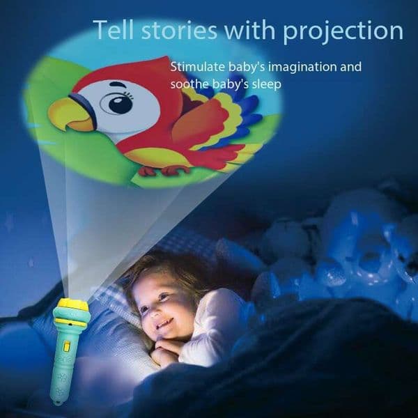 2026 New Kids Projection Flashlight Early Education Cartoon Light-Up Toy For Learning