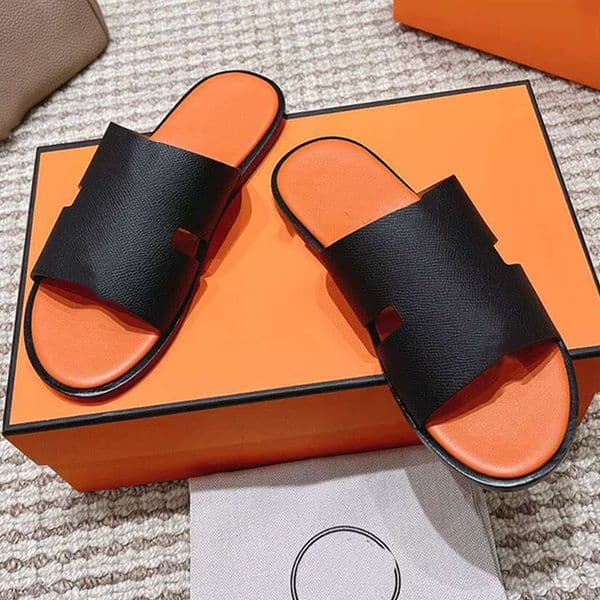 Mens Summer Vacation Sandals Mules Luxury quality leather men Summer Outdoor Cut Out Flats Comfort Sandal leather designer beach mules