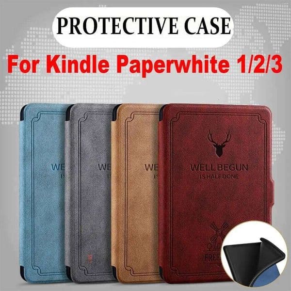 PU Leather 6 inch E-Reader Smart Case Funda Shockproof DP75SDI Protective Shell Retro Soft for Kindle Paperwhite 1/2/3 S260512