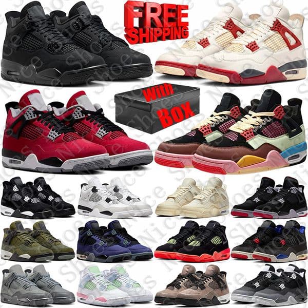 Free Shipping With Box Basketball 4 4s Designer Sport Shoes sneakers d h gate shoe black cats Brick After Brick Toro Bravo Valentine for mens womens 2026 trainers thumbnail 2
