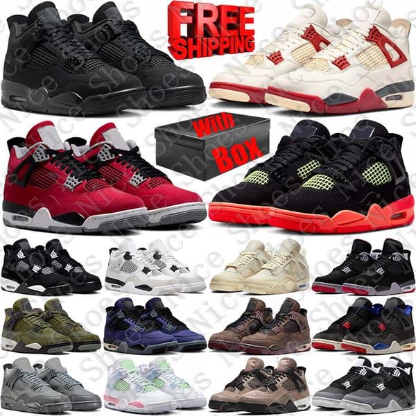 Free Shipping With Box Basketball 4 4s Designer Sport Shoes sneakers d h gate shoe black cats Brick After Brick Toro Bravo Valentine for mens womens 2026 trainers top