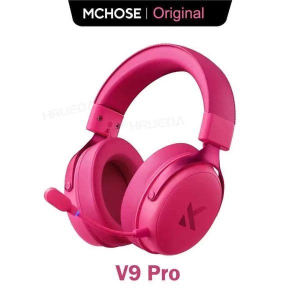 MCHOSE V9 Pro Wireless Gaming Headset AI Noise Canceling Mic Low Latency Lightweight Surround Sound Tri-Mode E-sport Headphones S260509