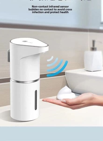 Intelligent Sensor Soap Dispenser Wall-Mounted Vertical Hand Sanitizer Bubble Machine Contact-Free Multi-Speed Automatic Foam Dispenser Rechargeable