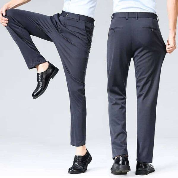 29-42 Men's Summer Thin Straight Stretch Casual Pants with Trace No Ironing Fabric Silky and Cool Feeling 26W0513