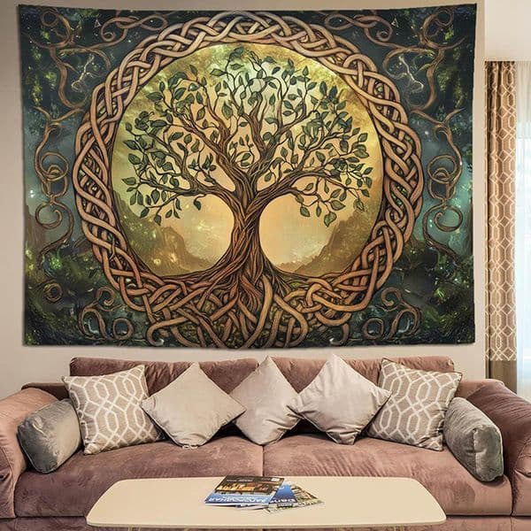 1pc Vintage Sun, Moon Tapestry, Bohemian Tapestry, Hippie Style Tapestry, Bedroom and Living Room Decorative Wall Hanging