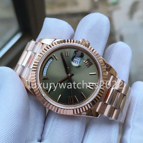 GM Factory Watch Automatic Mens Watches 228235 Cal.3255 Movement Green Dial 40MM Watch Day Time Date Rose Gold Steel Sapphire Mens GMF High-Quality Wristwatches
