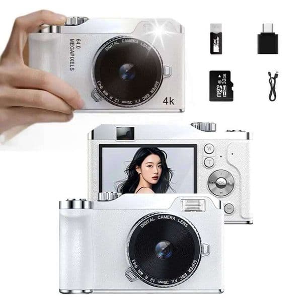 Front/Rear Dual 4K HD Digital Autofocus 2.4 Inch Screen Entry-Level CCD Camera 16x Zoom LED Fill light 26Li0512