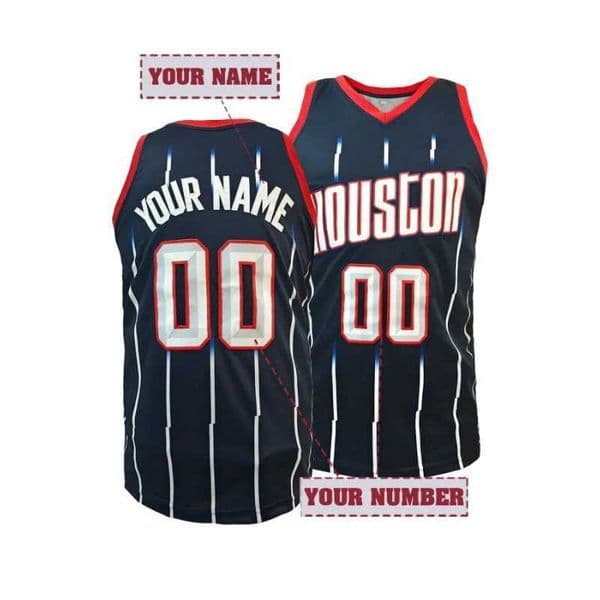 Customizable Houston Basketball Jersey Breathable Sveless Sports Top for Men Personalized NameNumber Embroidered Tank Tops L260508
