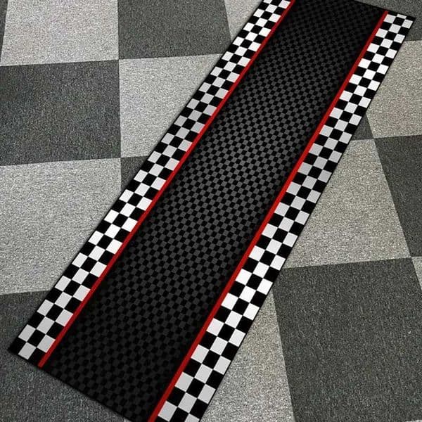 VIKAMA Racing Track Rug Low-Maintenance Non-Slip Entrance Hall Doormat Motorcycle Parking Rug Home Interior Decoration T260512