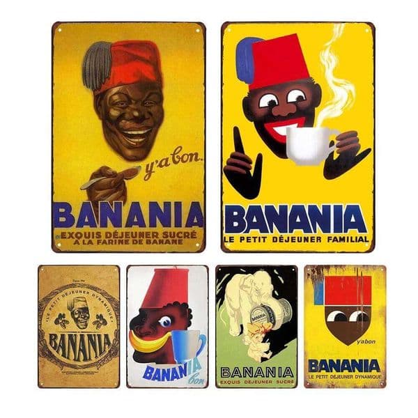 BANANIA Metal Signs Funny Tin Painting Plaque Vintage Decorative For Bar Pub Club Cafe Poster Wall Stickers Home Decor 20x30cm 26L0513