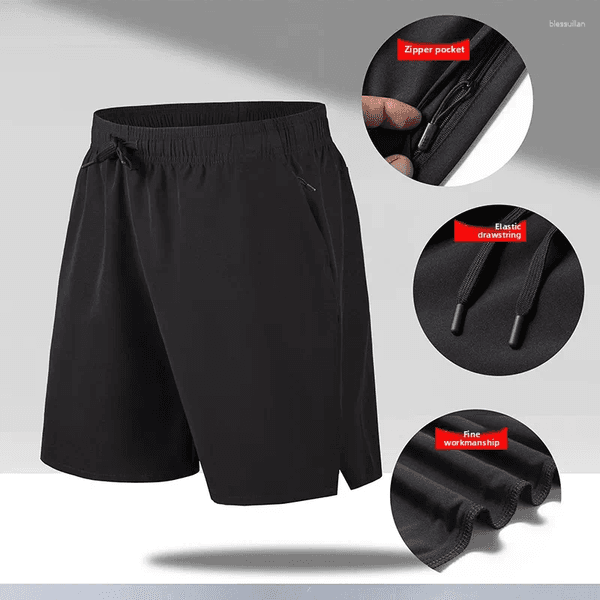 Men's Shorts Quick Dry Athletic Lightweight Running With Pockets Gym Beach Pants Basketball Summer Sport Workout