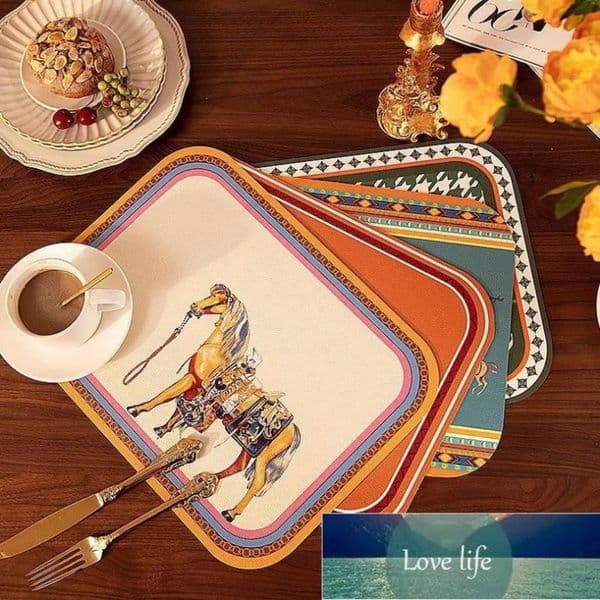 2026 Fashion PVC Waterproof Oil-Proof Table Mat Disposable Anti-Scald Western-Style Placemat Household Small Tablecloth Free Shipping 02