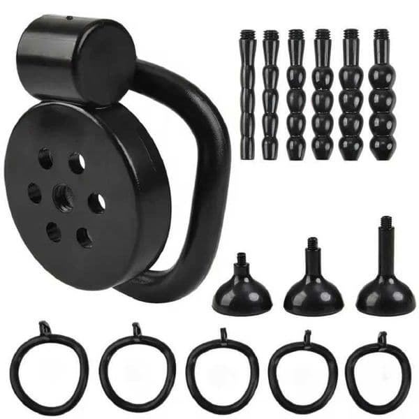 2026 Male Penis Chastity Cage Set Small Chastity Cage 5 Cock Rings With Urethral Sound Plug Penis Bondage Slave Man Sex Toy L2605131
