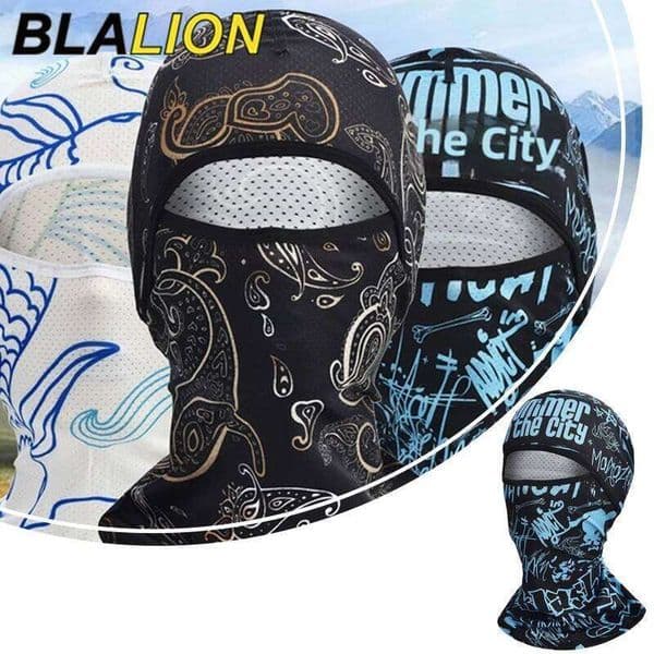 BLALION Ice Silk Cycling Full Cap Headwear Sports Face Cover Anti-UV Protection for Summer Cool Bike Motorcycle Accessories