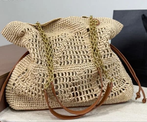New Icera Maxi Beach Tote bag Designer Handbag Women's Luxury Handbag Raffia Hand-Embroidered Woven Bag High-Quality Beach Tote Large-Capacity Tote Shopping Bag