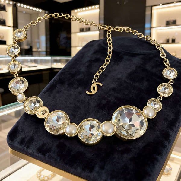 New style -inspired fashion necklace with large sparkling diamonds, dazzling bright, European and American light luxury versatile collarbone chain, direct