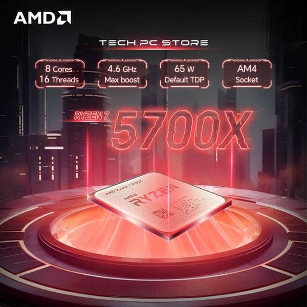 AMD Ryzen 7 5700X L332M 34GHz 8-Core 16-Thread R7 5700X Gaming Processor 65W 7NM DDR4 Socket AM4 No Fan