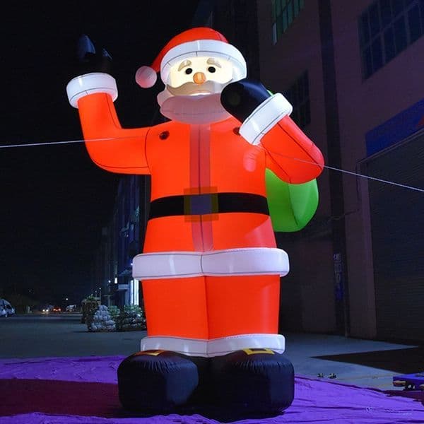 Wholesale 10mH (33ft) Giant Christmas inflatable Santa Claus Outdoor Inflatables father old man Decoration Customized Advertising with LED light,free ship 213232