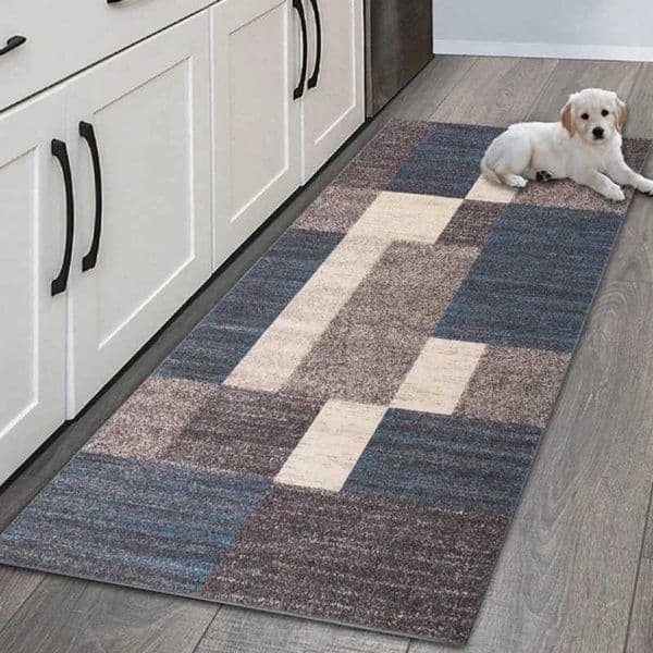 VIKAMA Simple Geometric Wind Kitchen Floor Mat Living Room Floor Carpet Entrance Door Mat Corridor Door Non-slip Foot Mat T260512