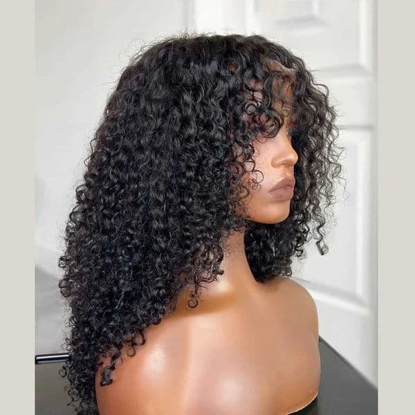 26Long Soft Natual Black Kinky Curly 180Density 13x4 Lace Front Wig For Black Women Synthetic Heat Resistant Glueless DailyL260423