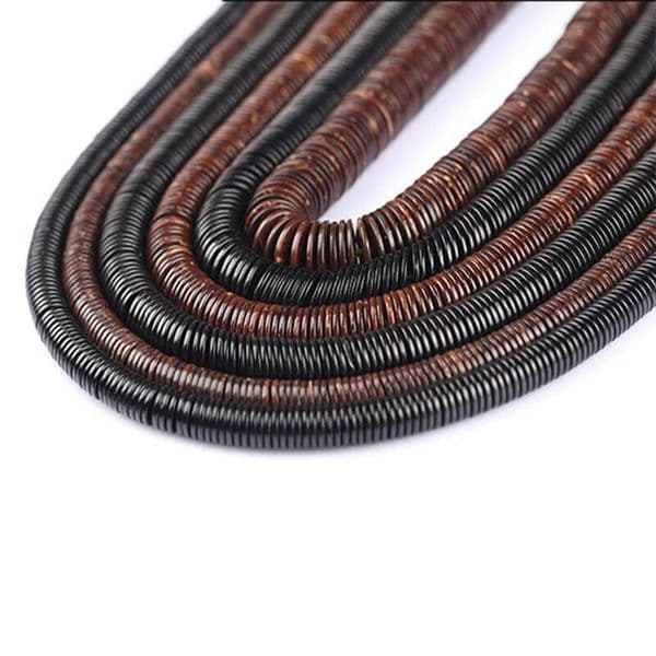 150-100Pcs/Lot Round Natural Coconut Shell Wooden Loose Spacer Beads For Jewelry Making DIY Necklace Bracelet Accessories