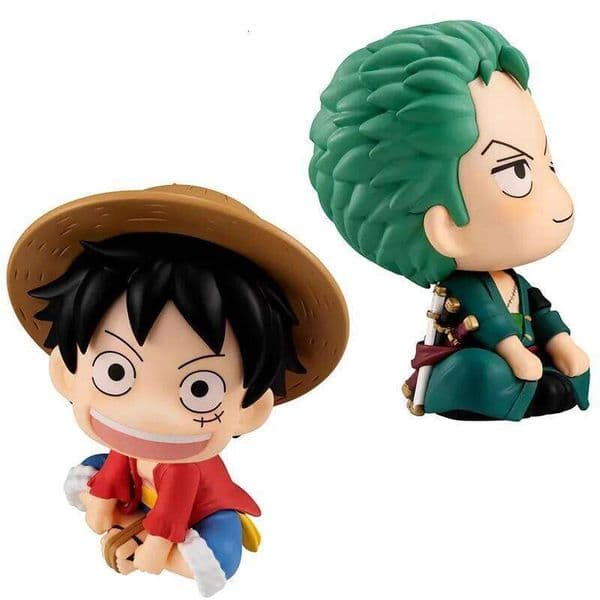 Luffy Zoro Animation Figure Model Kawaii Simple Desktop Decoration Ornaments Children's Toys Holiday Gifts 26L0513