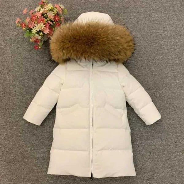 Children Girl boy Winter real fur thickened down jackets 90 down Long Coat jacket overcoat baby s clothing -30 outwear ws1245L260513XW1B