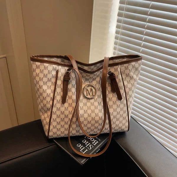Designer New Womens Casual Stylish Large - Capacity Tote - Minimalist Letter Print Commuting Essential Single - Shoulder VersatileJ260513