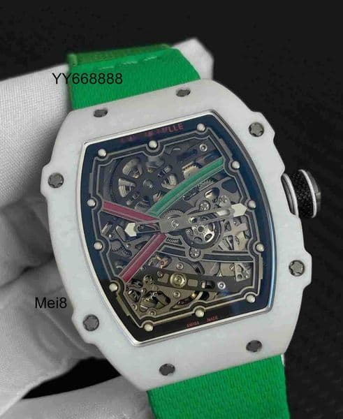 Luxury watch Limited Edition R M 6702 Arab Emirates Automatic Mechanical Watch UltraThin 7.8mm Thickness Tourbillon Hollow NTPT Skeleton Men Carbon Fiber MiTJBN